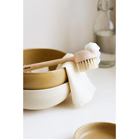 Beige & Stone Ahşap Çok Amaçlı Bulaşık Fırçası