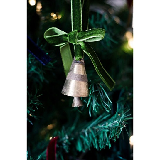 Beige & Stone X Den.ınteriors Yılbaşı Ağacı Süsü Kurdeleli Küçük Çan
