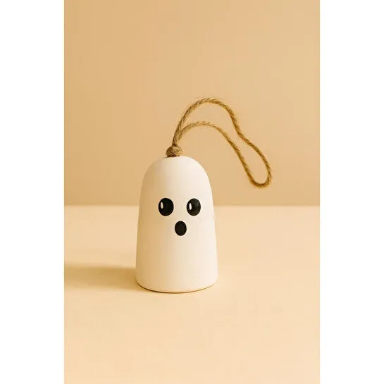 Beige & Stone Halloween Cadılar Bayramı Hayalet Temalı Booo & Hahaha Asılabilir Dekor ( 2'li )