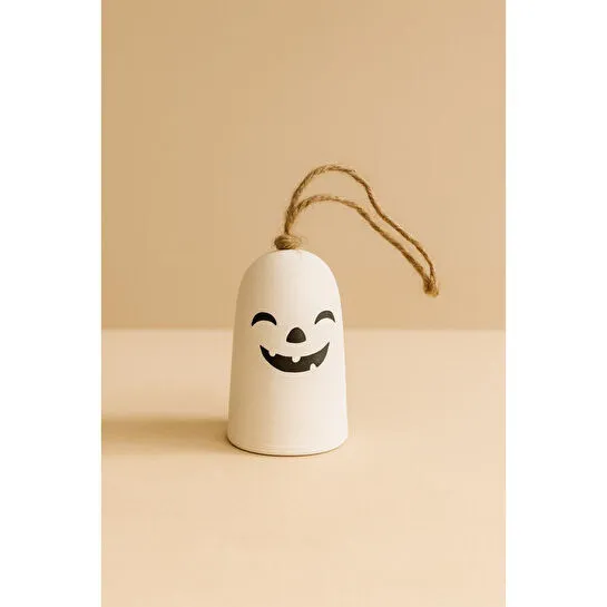 Beige & Stone Halloween Cadılar Bayramı Hayalet Temalı Booo & Hahaha Asılabilir Dekor ( 2'li )