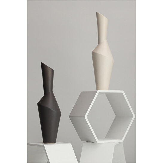 Beige & Stone Liena Vazo Dekoratif Obje