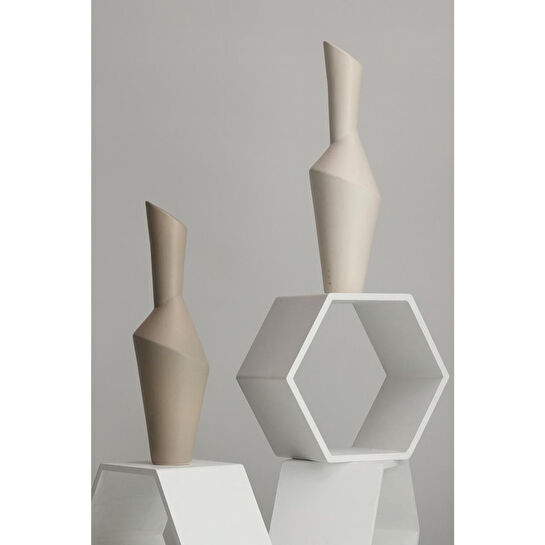 Beige & Stone Liena Vazo Dekoratif Obje