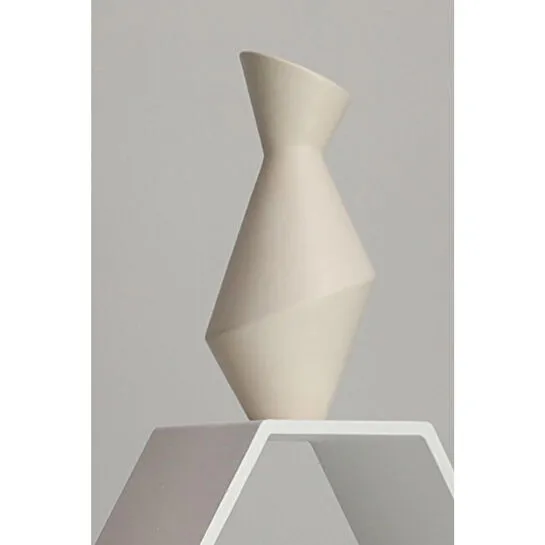 Beige & Stone Teza Iskandinav Vazo Dekoratif Obje