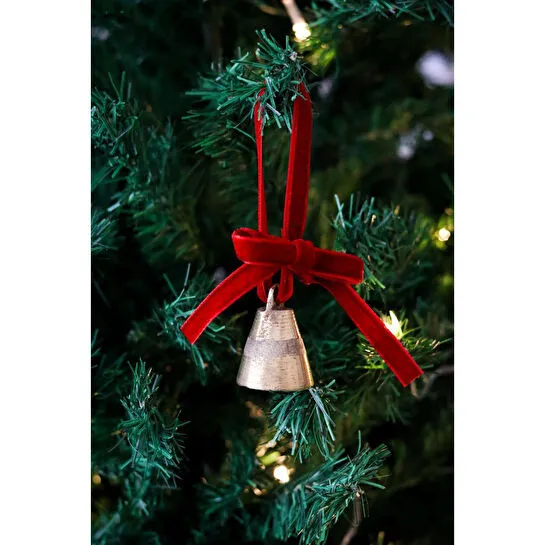 Beige & Stone X Den.ınteriors Yılbaşı Ağacı Süsü Kurdeleli Küçük Çan