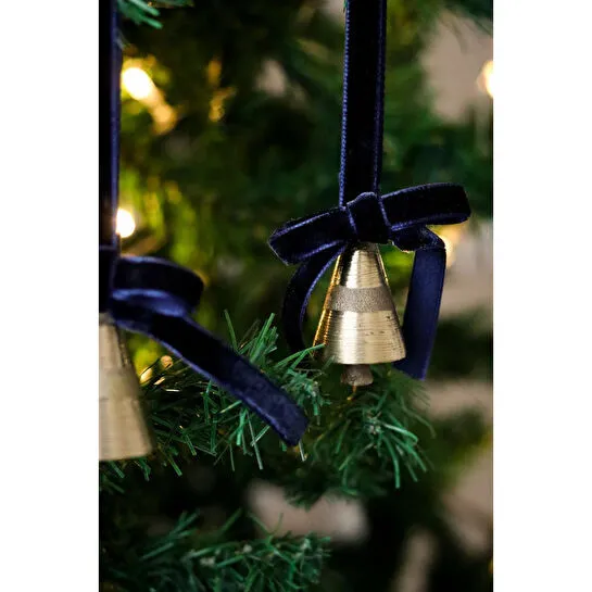 Beige & Stone X Den.ınteriors Yılbaşı Ağacı Süsü Kurdeleli Küçük Çan