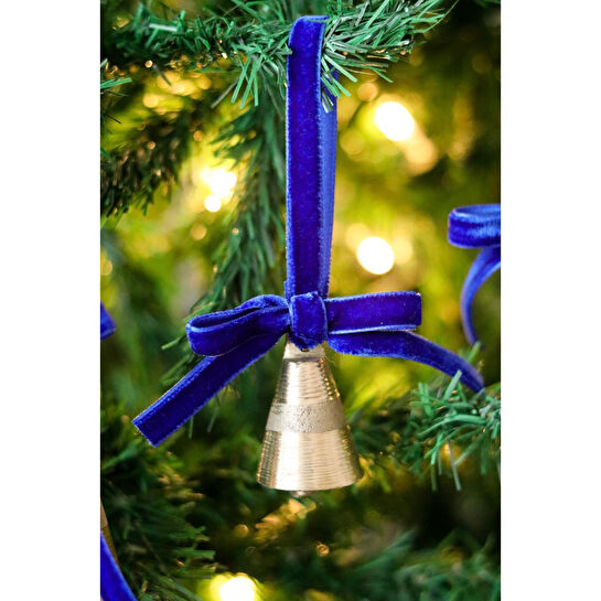 Beige & Stone Yılbaşı Ağacı Süsü Kurdeleli Orta Boy Çan