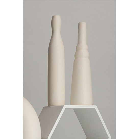 Beige & Stone Morandi Pure 2'li Set Vazo, Dekoratif Obje