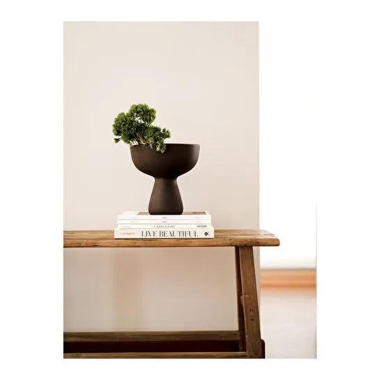 Beige & Stone Mushroom Vazo Dekoratif Obje