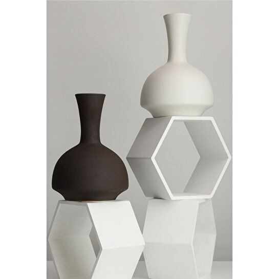 Beige & Stone Odessa Vazo Dekoratif Obje