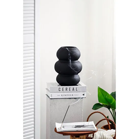 Beige & Stone Basel Antrasit Vazo Dekoratif Obje