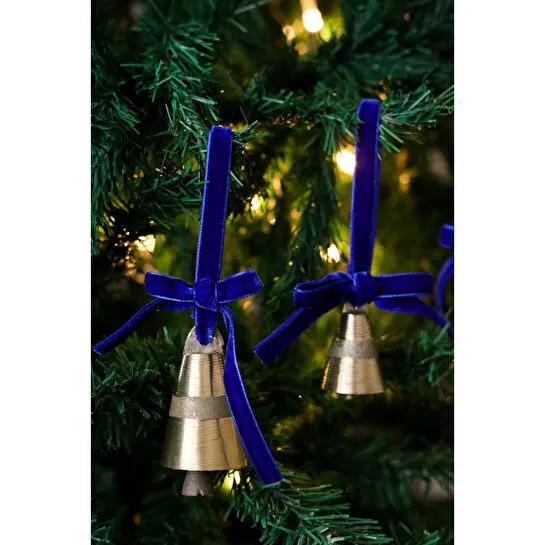 Beige & Stone X Den.ınteriors Yılbaşı Ağacı Süsü Kurdeleli Büyük Çan