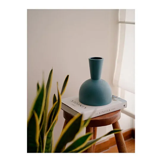 Beige & Stone Laura Green Vazo Dekoratif Obje