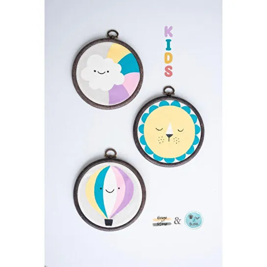 Beige & Stone X Blink Studio Colour Like Never Before Çocuk Figürleri Kasnak Boyama Seti