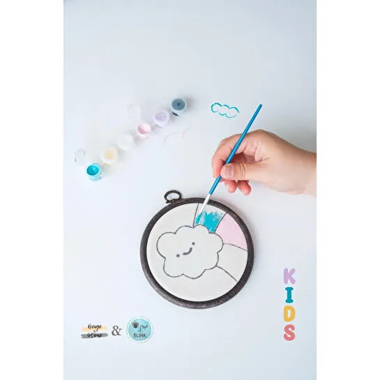 Beige & Stone X Blink Studio Colour Like Never Before Çocuk Figürleri Kasnak Boyama Seti