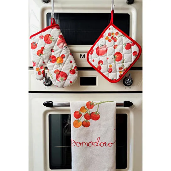 Rakle Pomodoro Fırın Eldiveni Ve Tutacak Seti