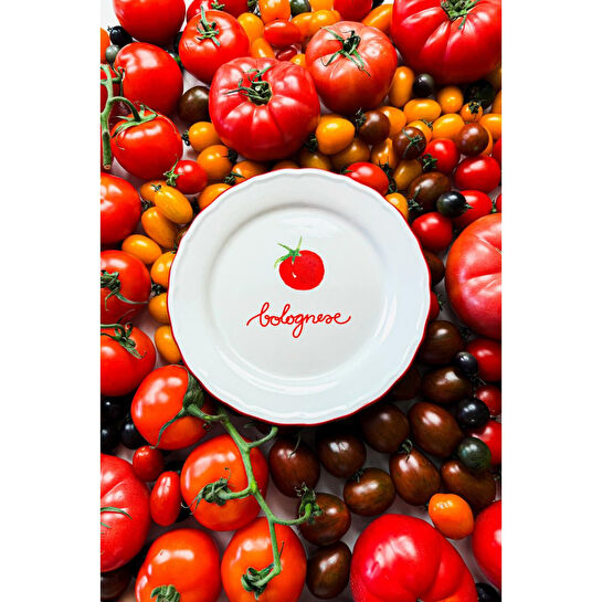 Rakle Pomodoro Stoneware 4'lü Meze Tabağı Seti 21 Cm