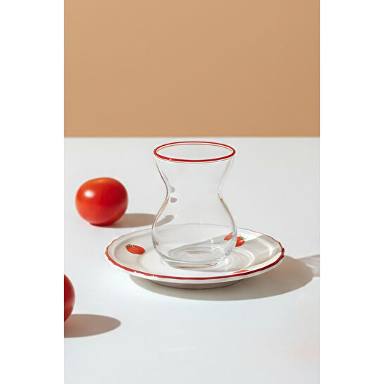 Rakle Pomodoro Stoneware 8 Parça Çay Seti 140 Cc