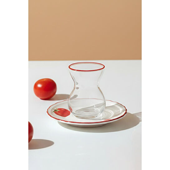 Rakle Pomodoro Stoneware 8 Parça Çay Seti 140 Cc