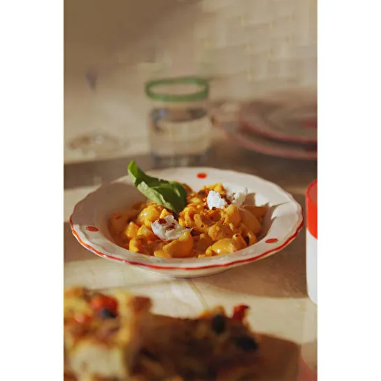 Rakle Pomodoro Stoneware 4'lü Yemek Tabağı Seti 23 Cm