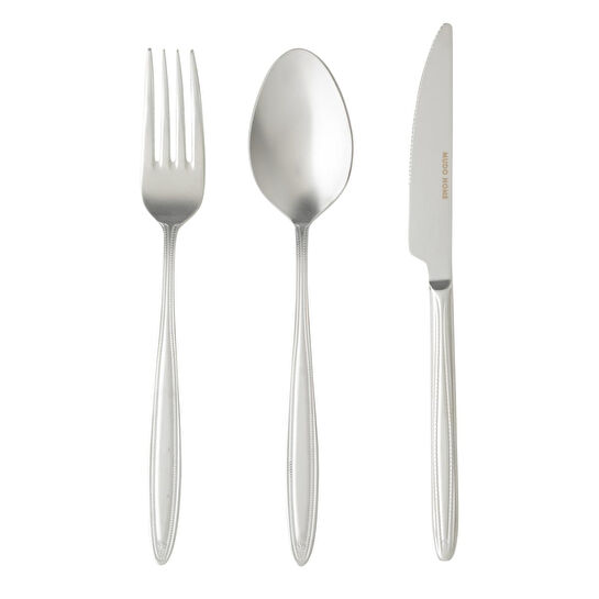 Mudo Home Essen 18 Parça Yemek Çatal Kaşik Biçak Seti̇ Mat Gümüş