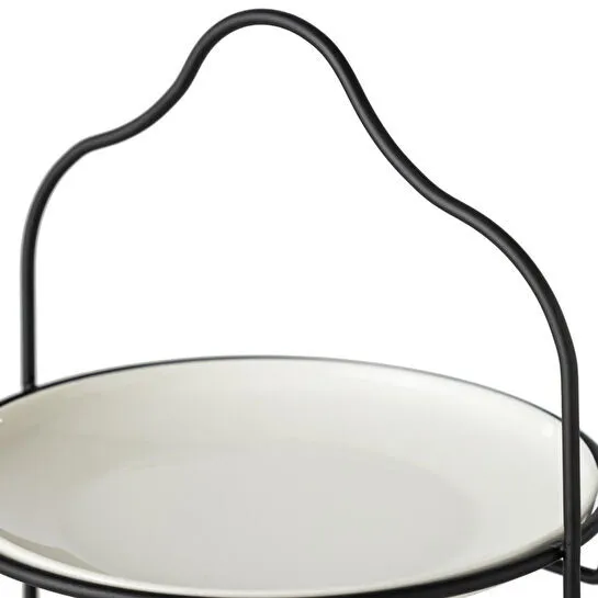 Mudo Home Gurme İki̇ Katli Sunum 22cm - Si̇yah