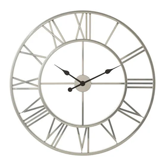 Mudo Home Holmberg Silver Duvar Saati̇ 76cm