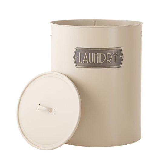 Mudo Home Metal Çamaşir Sepeti̇ Mat Bej 43x34x55