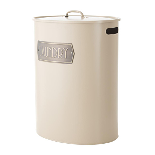 Mudo Home Metal Çamaşir Sepeti̇ Mat Bej 43x34x55