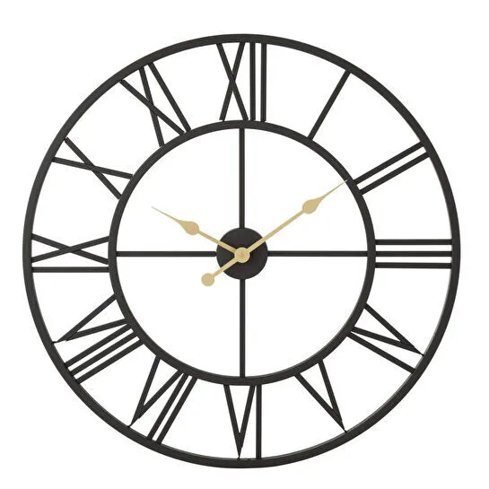 Mudo Home Holmberg Black Duvar Saati̇ 76cm