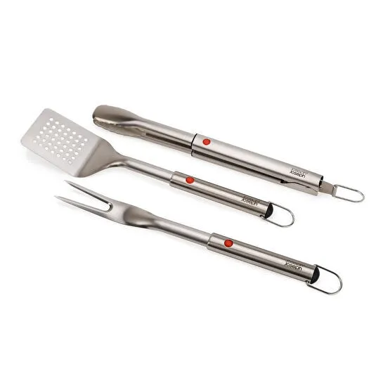 Joseph Joseph Grillout 3 Lü Paslanmaz Çelik Barbekü Spatulası, Maşa Ve Çatal Seti