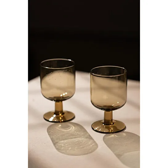 Rakle Shadow El Yapımı Kendinden Renkli 2'li Cup Dondurmalık Seti Kahverengi 320 Cc