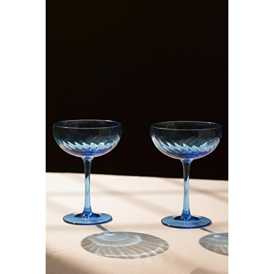 Rakle Premium El Yapımı Kendinden Renkli 2'li Cup Seti Mavi 230 Cc