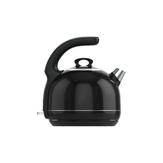Premier Prk 1215c Retro Tasarımlı Analog Göstergeli Paslanmaz Çelik Hazneli Su Isıtıcısı Cool Touch Kettle Siyah Renk