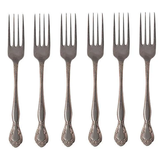 Mudo Home Aurelia Eski̇tme Gold Yemek Çatali 6 Li Set