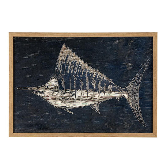 Mudo Home Marlin Çerçeveli̇ Ahşap Tablo 50x70cm