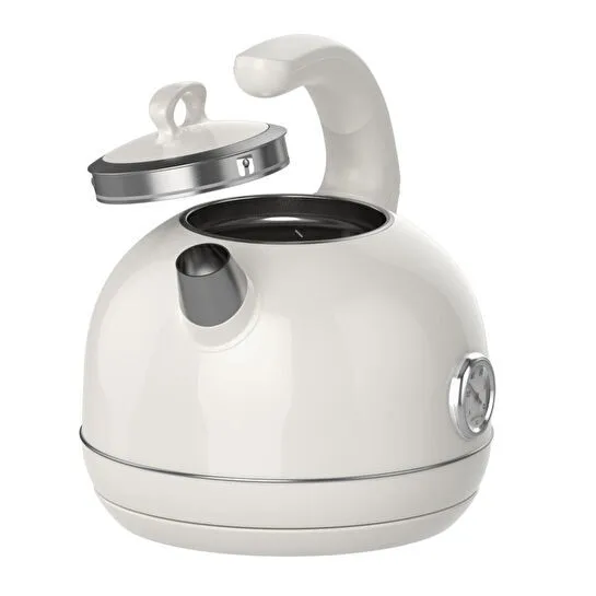 Premier Prk 1215c Retro Tasarımlı Analog Göstergeli Paslanmaz Çelik Hazneli Su Isıtıcısı Cool Touch Kettle Krem Renk