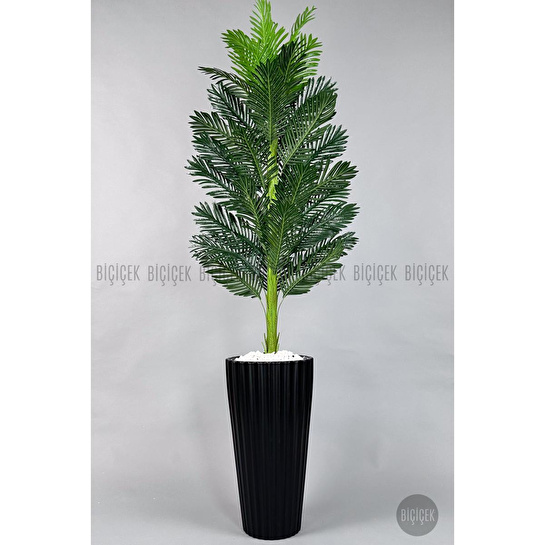 Biçiçek Yapay Areka Ağacı 220 Cm Siyah