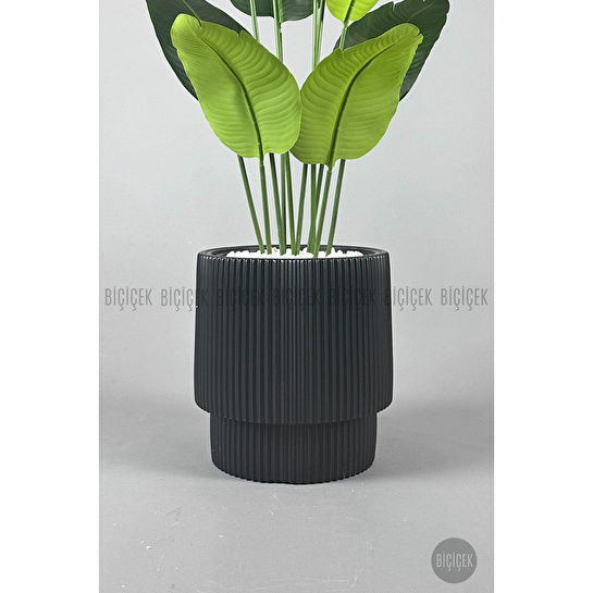 Biçiçek Yapay Muz Ağacı 145-185 Cm Siyahh