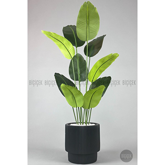 Biçiçek Yapay Muz Ağacı 145-185 Cm Siyahh