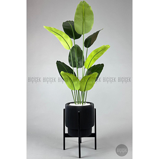 Biçiçek Yapay Muz Ağacı 145-185 Cm Siyahhh