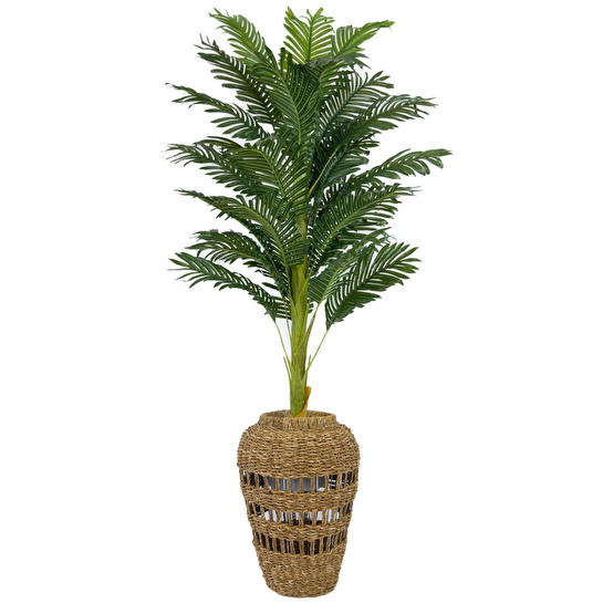 Biçiçek Luxury Areka Palmiyesi 160cm Hasır Saksıda Bohem3