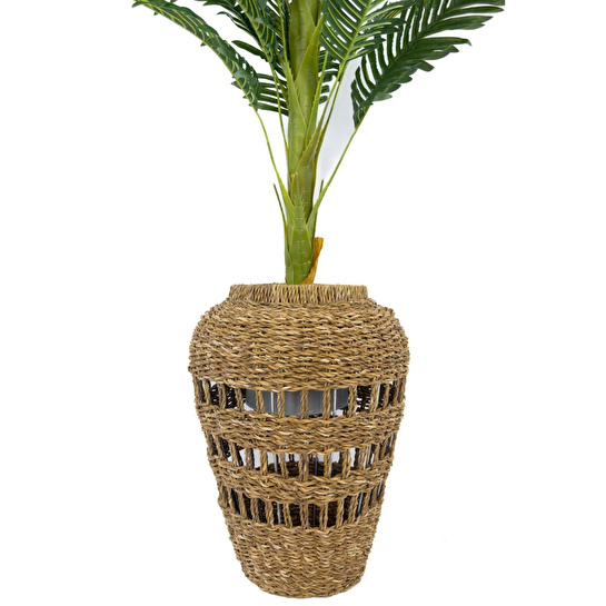 Biçiçek Luxury Areka Palmiyesi 160cm Hasır Saksıda Bohem3