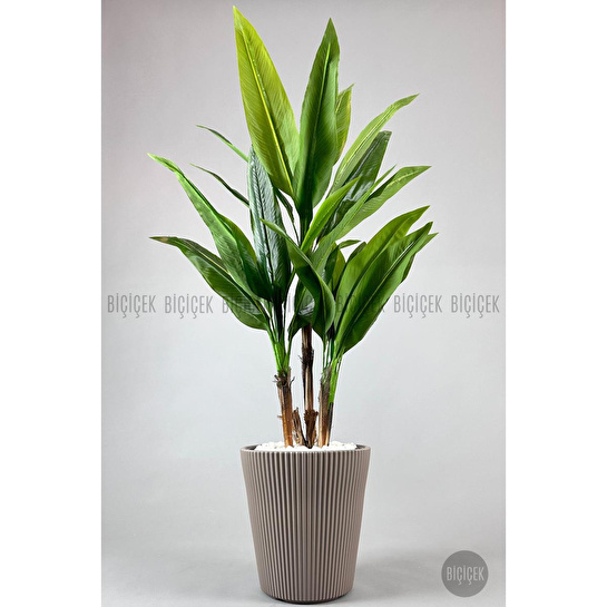 Biçiçek Luna Saksı 37 Cm Ve İç Kova Dahil Kahverengi