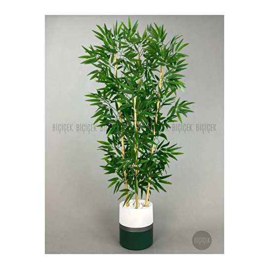 Biçiçek Yapay Bambu Ağacı 140cm Lux Saksı