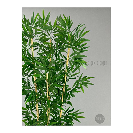 Biçiçek Yapay Bambu Ağacı 140cm Lux Saksı