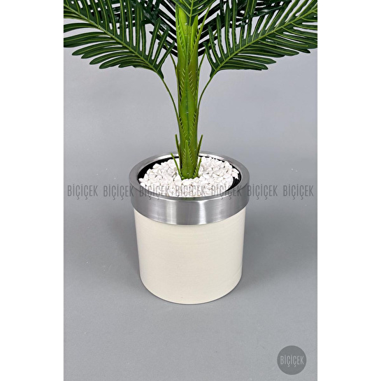 Biçiçek Yapay Areka Ağacı 160-180 Cm Bejgümüş170cm