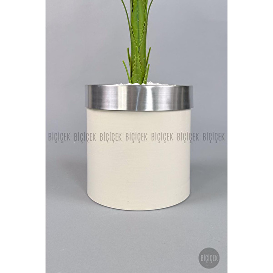 Biçiçek Yapay Areka Ağacı 160-180 Cm Bejgümüş170cm