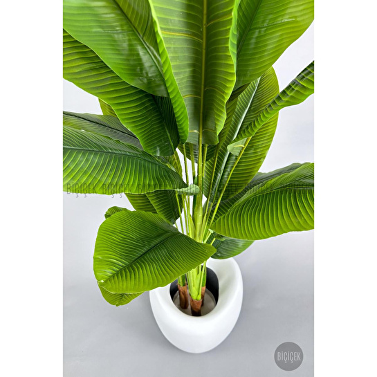 Biçiçek Yapay Muz Ağacı 185-220 Cm Beyaz