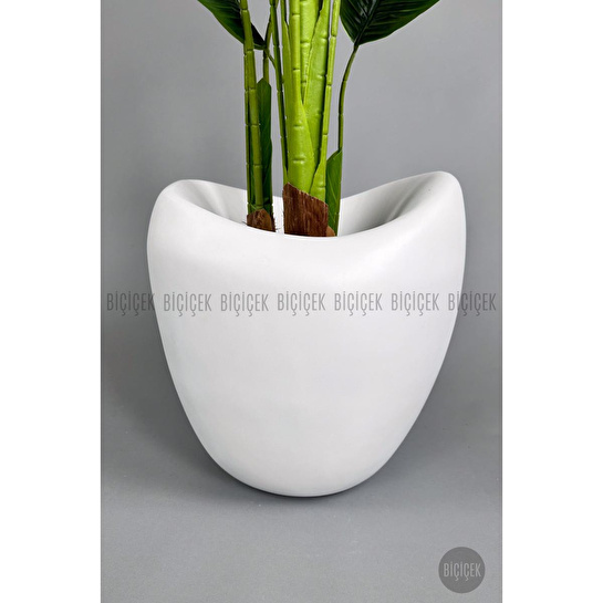 Biçiçek Yapay Muz Ağacı 185-220 Cm Beyaz