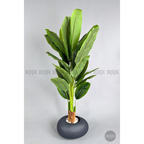 Biçiçek Yapay Muz Ağacı 185-220 Cm Gri1